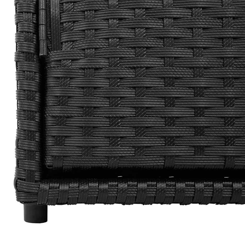 Gartenschrank Schwarz 110X55X60,5 Cm Poly Rattan