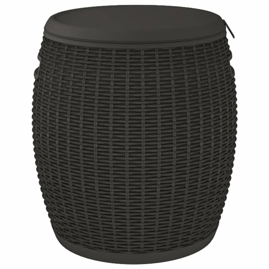 4-In-1 Gartenbox Schwarz Polypropylen