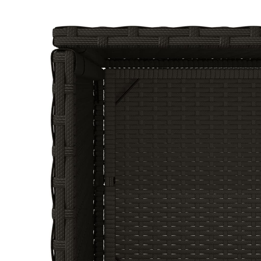 Gartenschrank Schwarz 50X55X115 Cm Poly Rattan