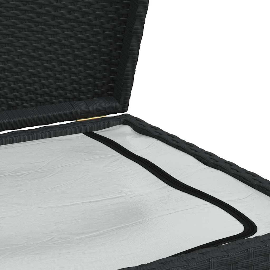 Garten-Auflagenbox Schwarz 120X50X60 Cm Poly Rattan