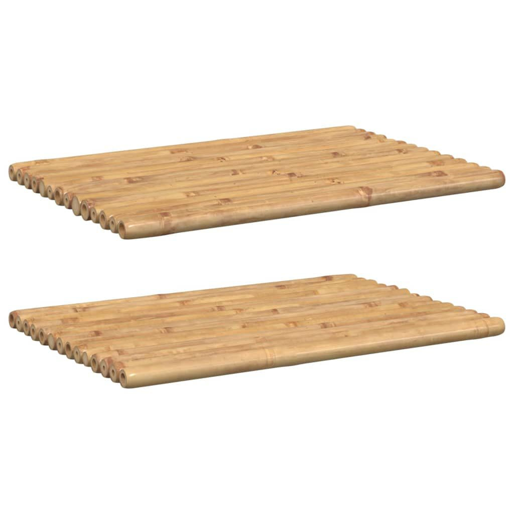 Badematten 2 Stk. 70X50 Cm Bambus