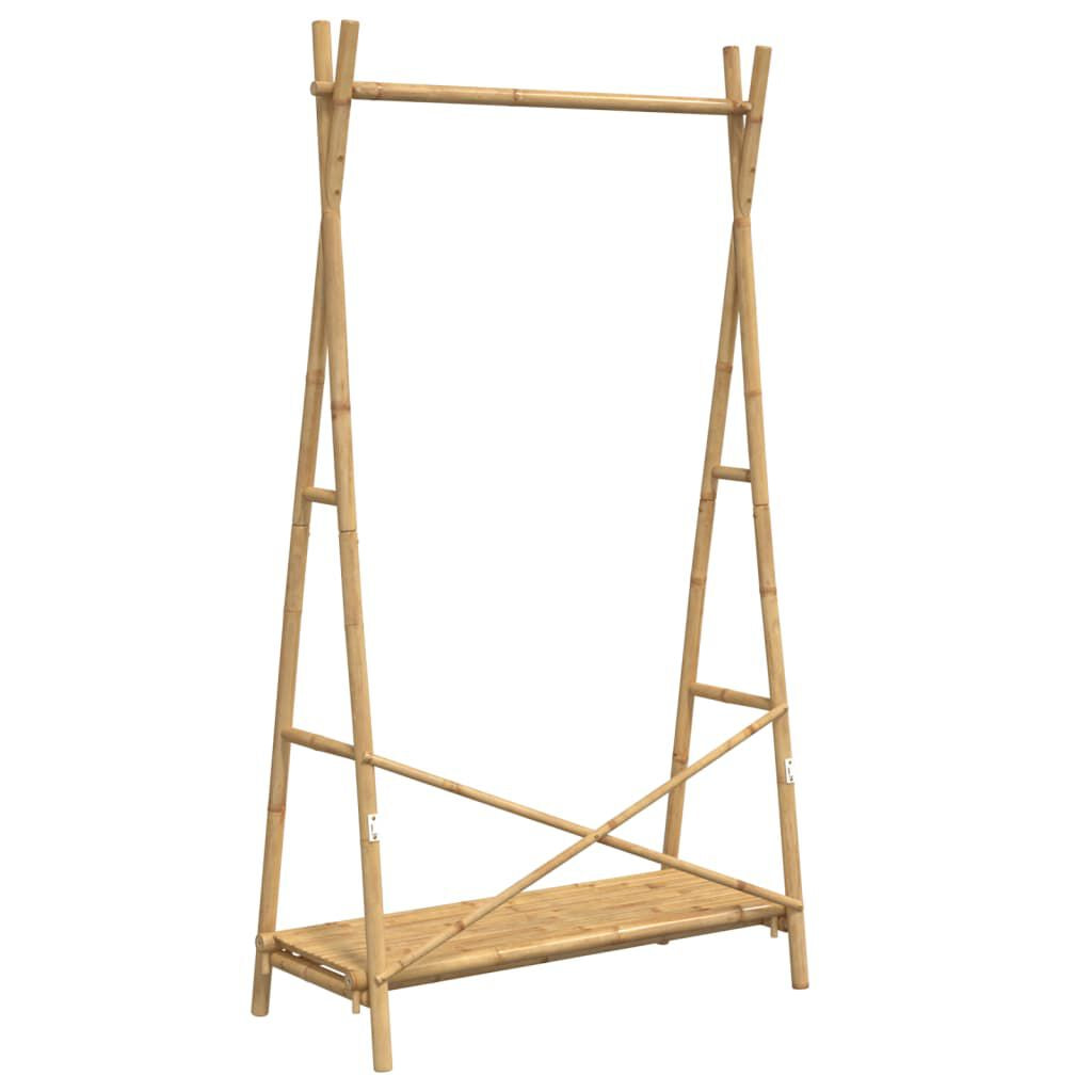 Kleiderständer Mit Ablage 102X50X190 Cm Bambus