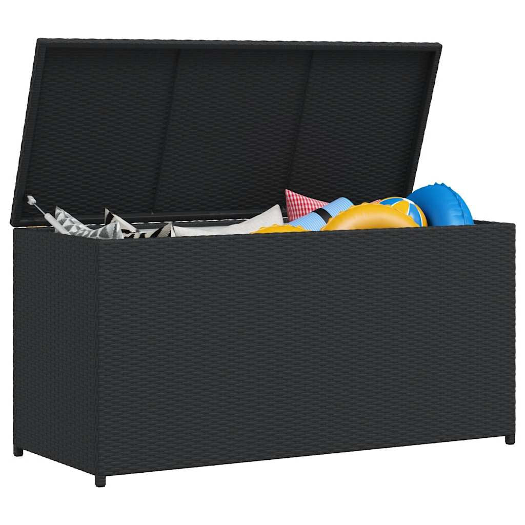 Garten-Auflagenbox Schwarz 120X50X60 Cm Poly Rattan