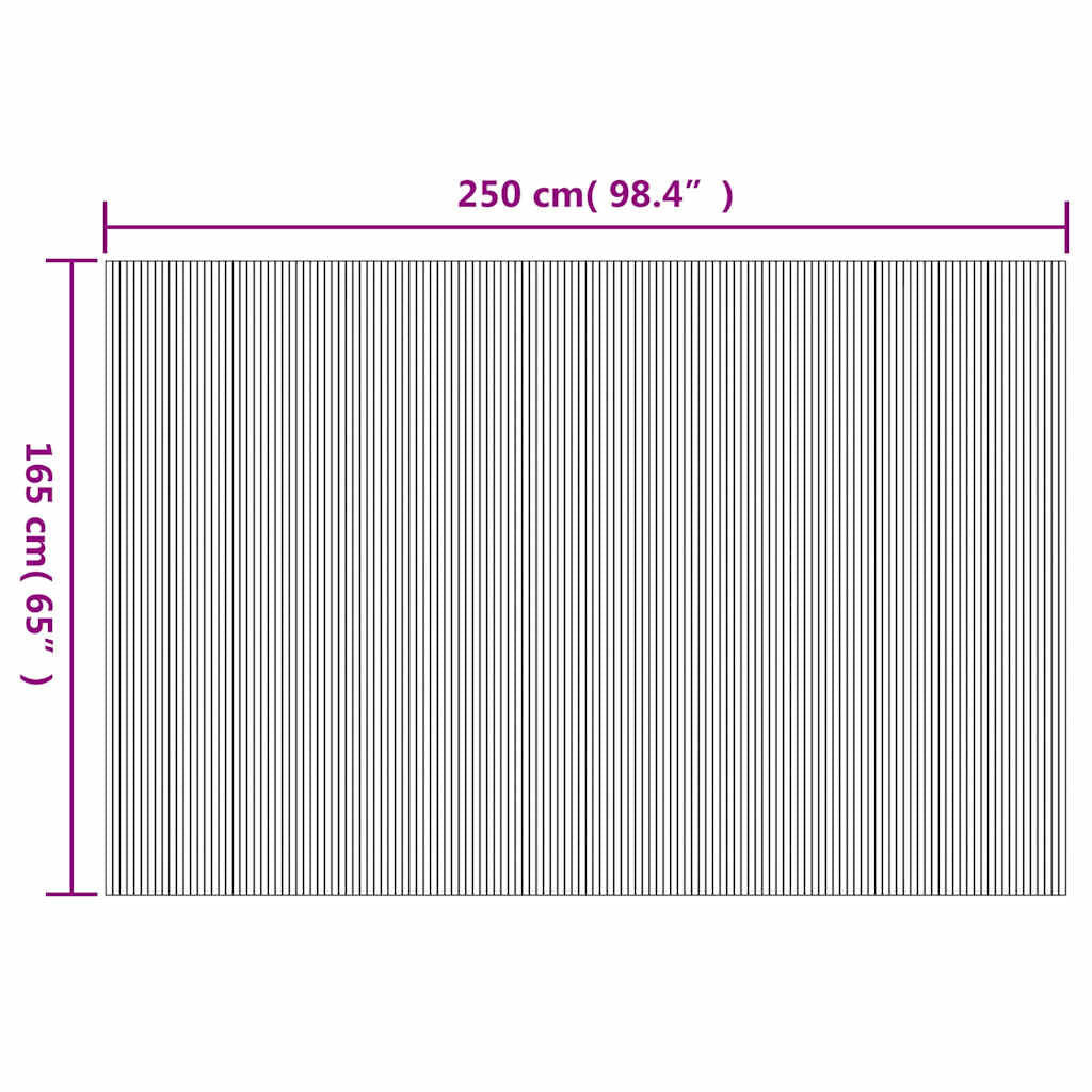 Raumteiler Bambus Natur Breite 250 Cm Höhe 165 Cm