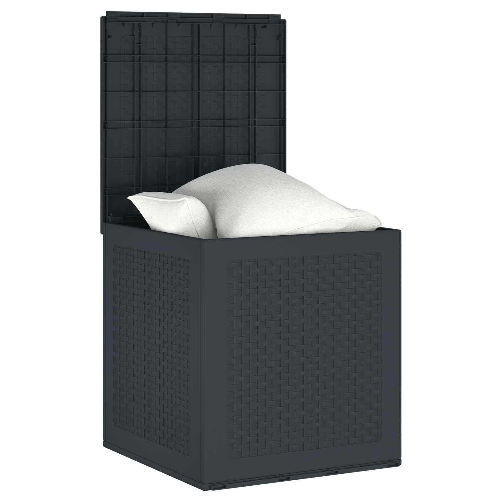 Aufbewahrungsbox Anthrazit 55 X 53 X 57 Cm Polypropylen