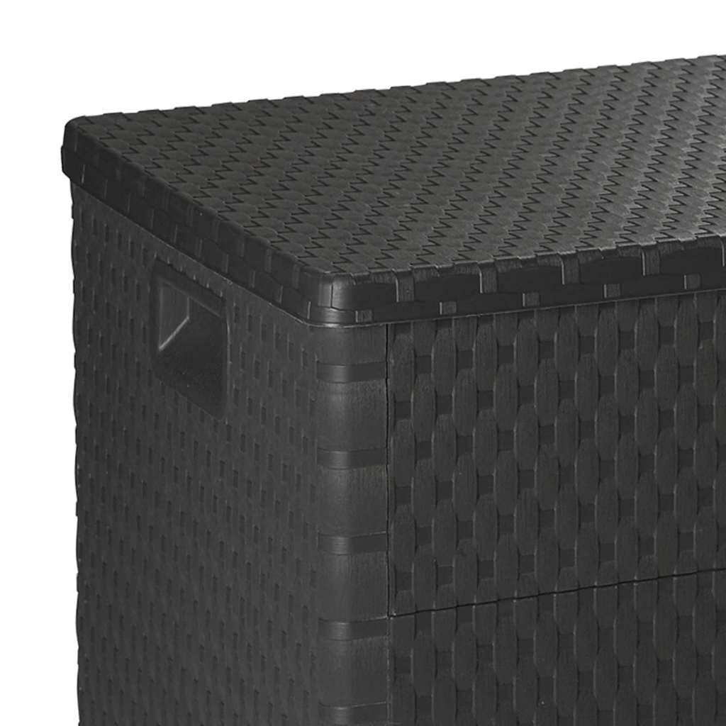 Garten-Aufbewahrungsbox Anthrazit 120X56X63 Cm PP Rattan