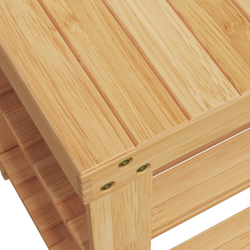 Schuhregal Mit 3 Ablagen 70X27,5X45 Cm Bambus