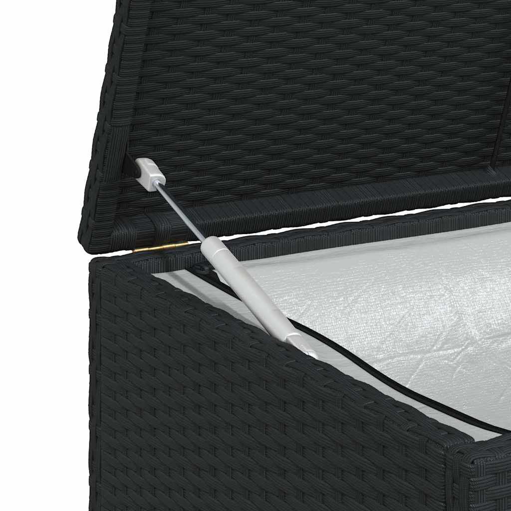 Garten-Auflagenbox Schwarz 120X50X60 Cm Poly Rattan