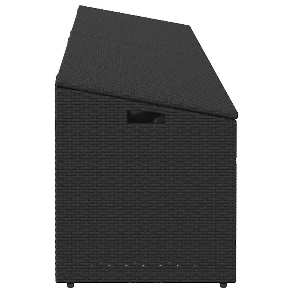 Garten-Auflagenbox Schwarz 220X50X58 Cm Poly Rattan