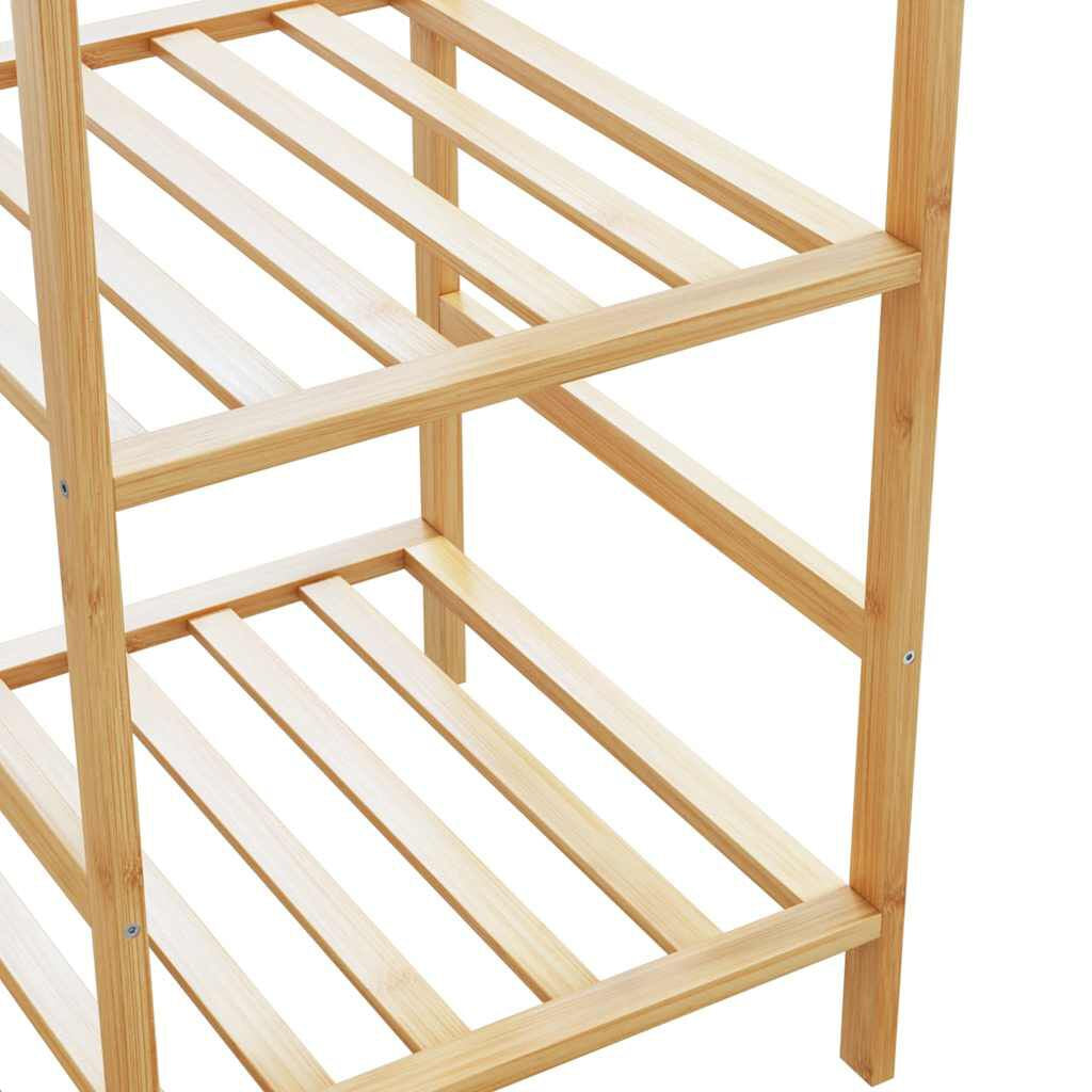 Kleiderständer Mit Ablagen 100X50X184,5 Cm Bambus