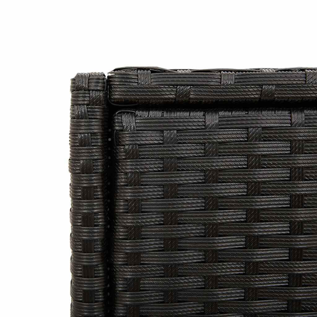 Gartenschrank Schwarz 55X55X111 Cm Poly Rattan
