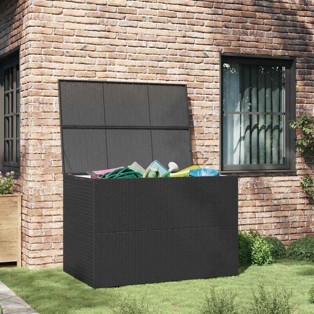 Garden-Auflagenbox Schwarz 150X100X100 Cm Poly Rattan