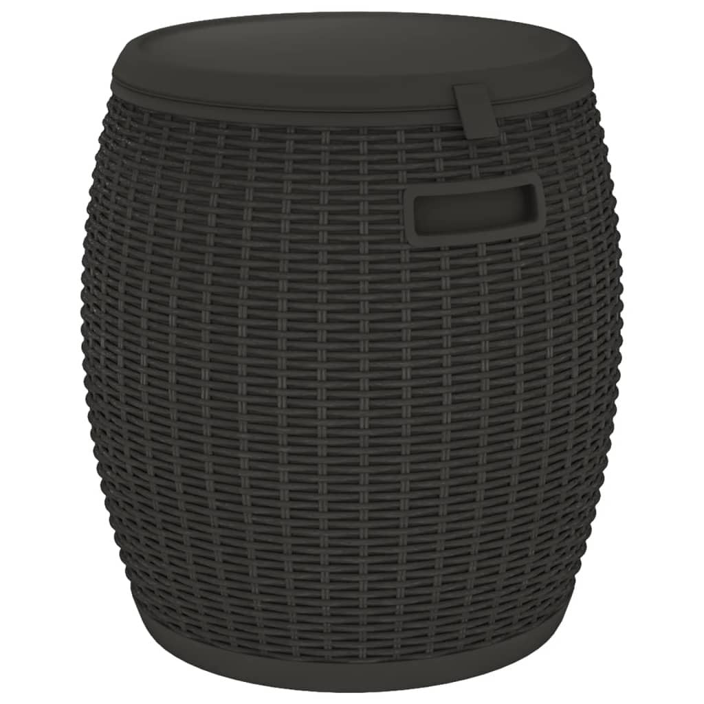 4-In-1 Gartenbox Schwarz Polypropylen