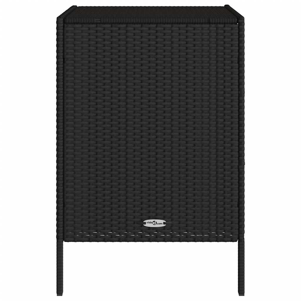 Gartenschrank Schwarz 55X59X80 Cm Poly Rattan