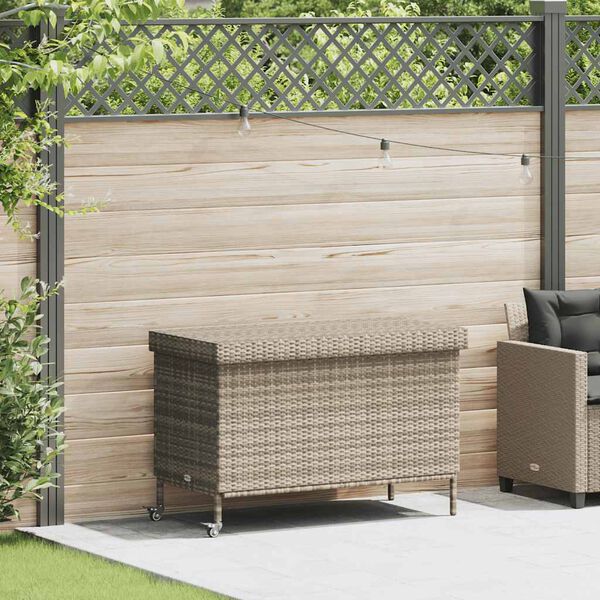 Polyrattan Storage Box With Wheels